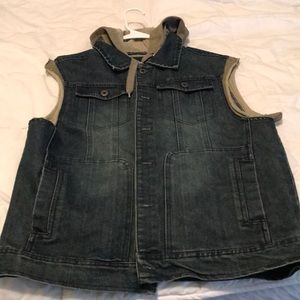 Jean hooded vest